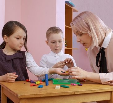 A teacher with two young children