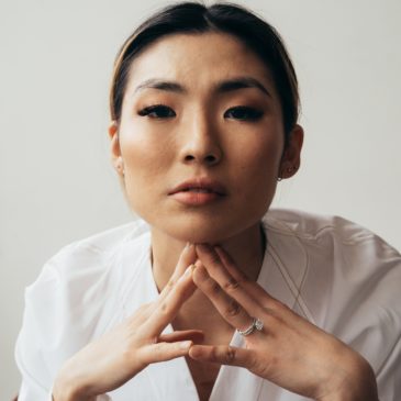 thoughtful woman portrait