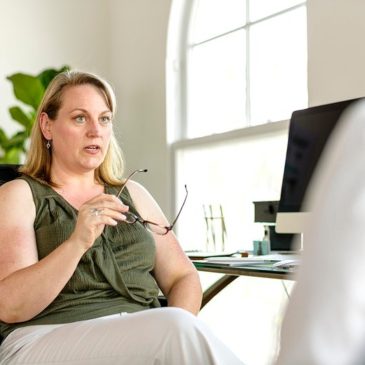 Two people in therapy session